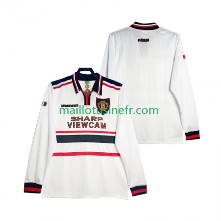 Maillot de Foot Manchester United 1999 Extérieur Retro 1998 Manches Longues